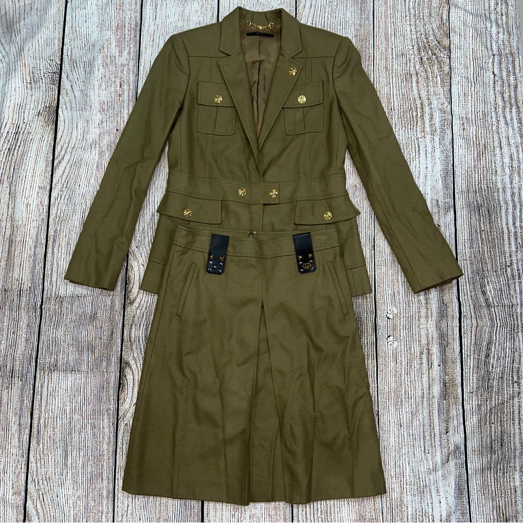 Army Green Gucci Suit
